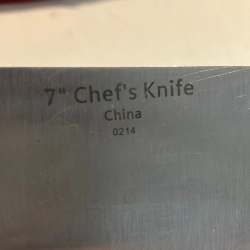 Wolfgang Puck Red Handled Kitchen Knife Set‎